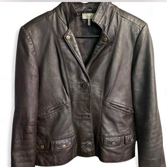 Metro 7 Jackets & Blazers - Metro 7 Dark Brown Leather Jacket